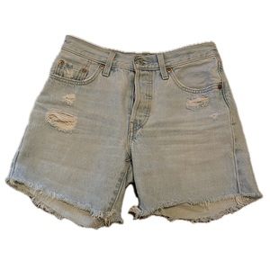 Levi’s • 501 • 90s • Women’s • Cotton • Denim • Jean • Shorts • Distressed • 24